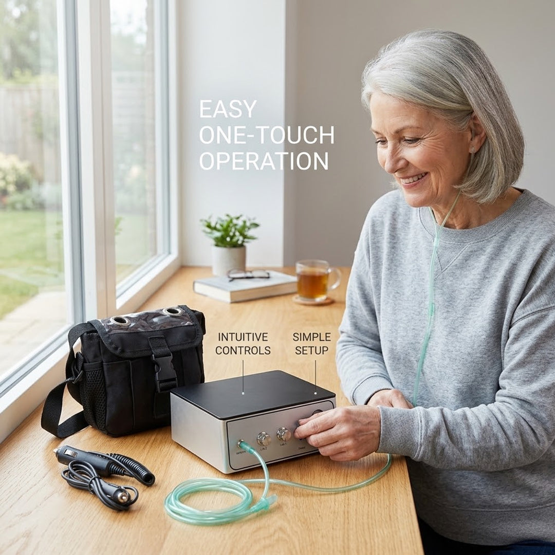 Lightweight Portable Oxygen Companion for Altitude & Travel