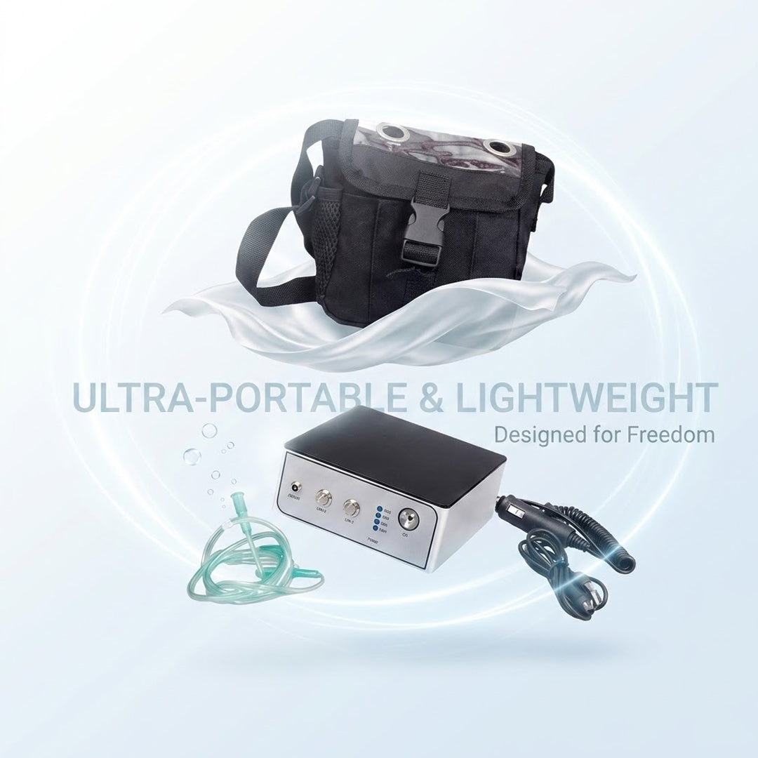 Lightweight Portable Oxygen Companion for Altitude & Travel