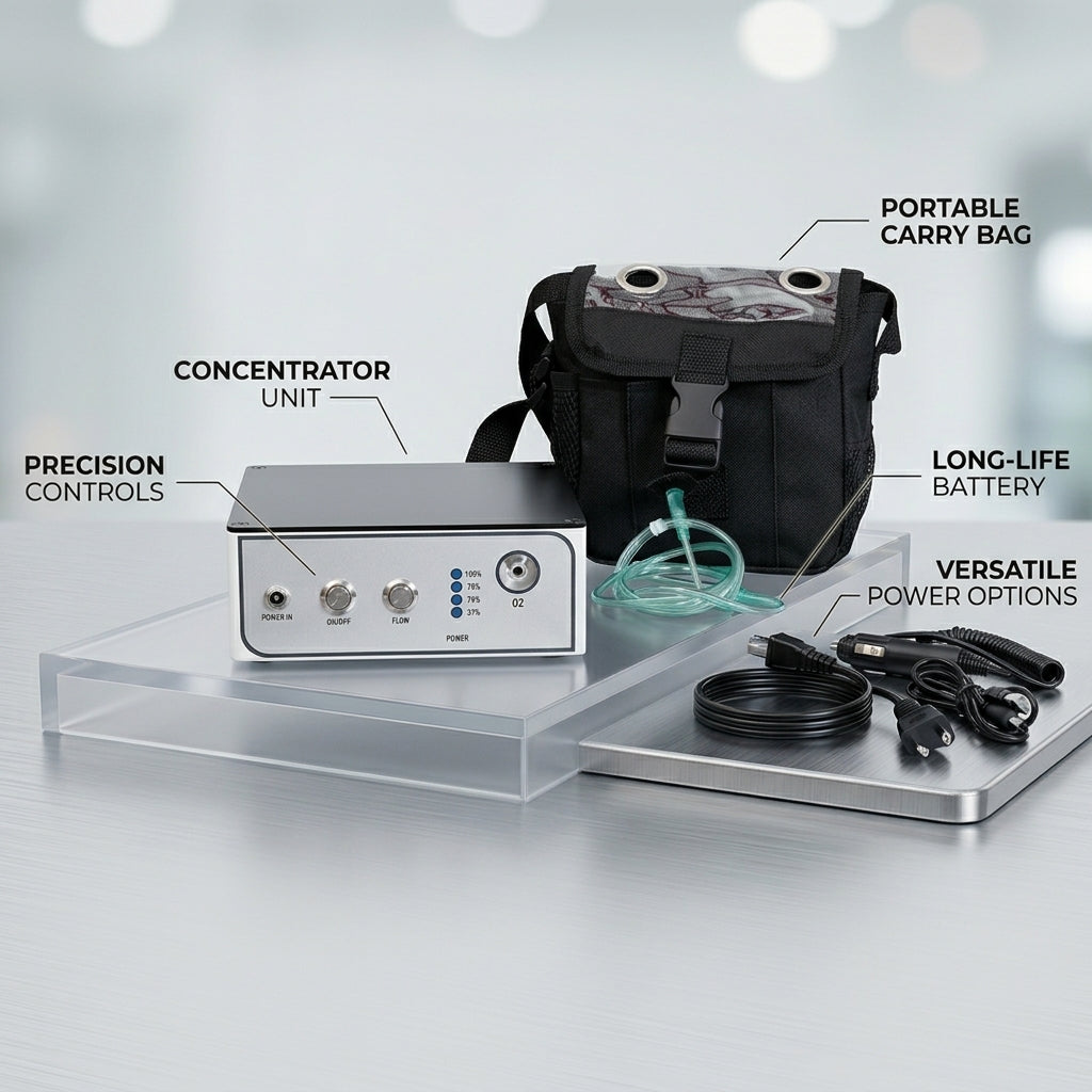Lightweight Portable Oxygen Companion for Altitude & Travel